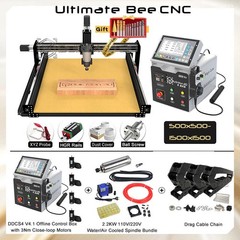 Black ULTIMATE Bee with DDCSV4.1 4Axis Offline Control CNC Engraving Router Kit