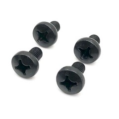 M6 x 10mm Black Oxide Phillips Pan Head DIN7985A Machine Screws – Set of 4