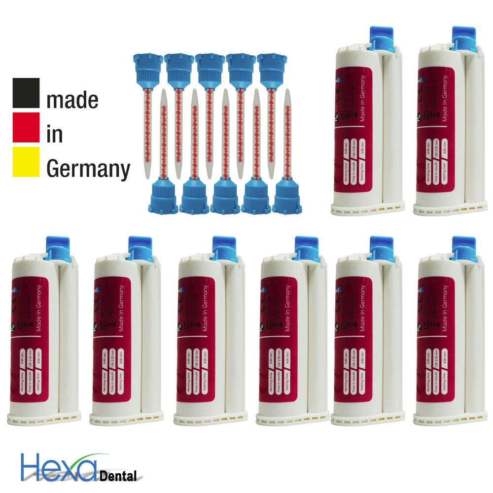 Hexa Dental German made Crown & Bridge Material w/ 10 mixing Tips 1:10 Temp C&B