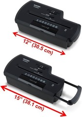 Professional Strip-Cut Shredder: Securely Shreds 8 Sheets & Credit Cards – Black