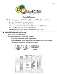 Used Lustran Corn Plates for Flat Seeds used in John Deere 71 planters