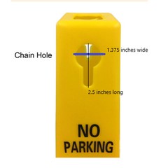 Electriduct 4 Sided No Parking Traffic Safety Cones – Yellow – 27″ Height