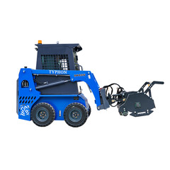 New TYPHON STOMP X1300 & STOMP 509 Mini Skid Steer Forestry Mulcher Attachment