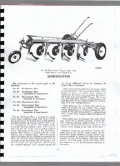 IH International 60 Plow Owners Operators Manual