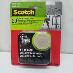 3M Scotch CUSTOM FIT Felt Self Adhesive Pad Beige 1 1/2″ Round SP880-NA 20 pcs.
