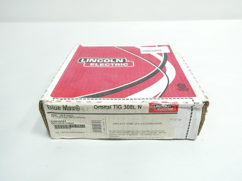 Lincoln ED034242 Blue Max Orbital Tig 308l N Welding Wire 0.035in 10lb