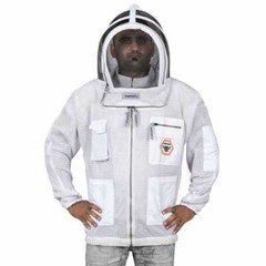 Beekeeper Ultra Ventilated 3 layer mesh Beekeeping Jacket Bee Hat Veil Large