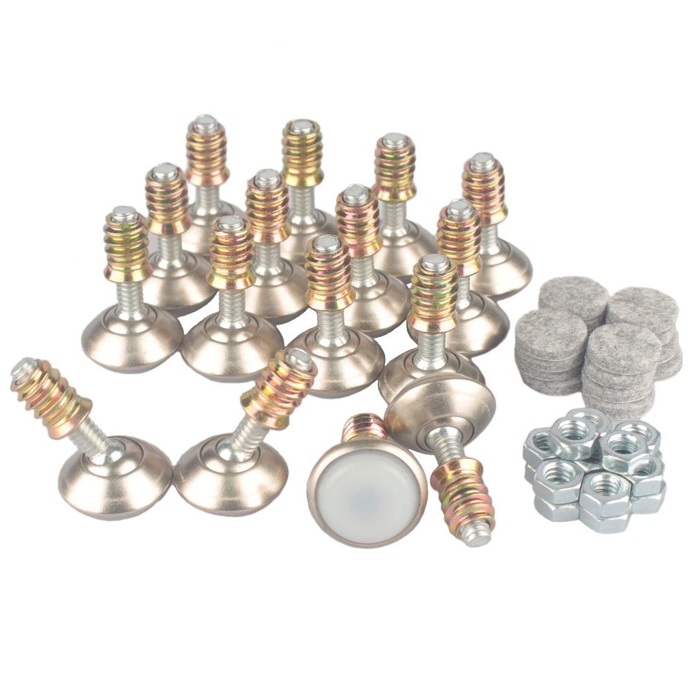 Furniture Levelers Swivel Feet,Angle Height Adjustable(1/4-20 Nut Inserts Kit…