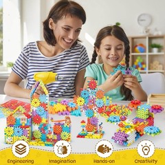 Gears Building Blocks, STEM Educational Toys 5.9 x 10.23 x 8.66 inches