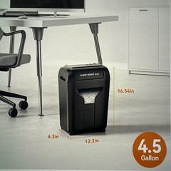 12 Sheet Commercial Office Paper Shredder, P-4 Security, 4.5 gal, Quiet 58 dB