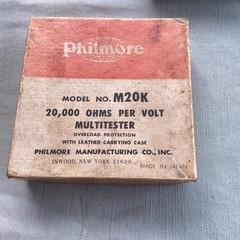 Philmore M20K Multitester 20,000 Ohms Made Japan Inwood NY Parts Box Manual VTG