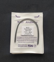 Dental Orthodontic Super Elastic Niti Round Arch Wire Ovoid Form Archwire
