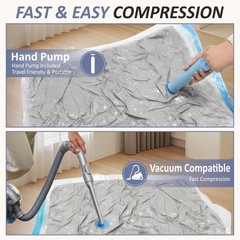 Vacuum Storage Bags, 80% Compression Vacuum Seal Space Saver Plastic Packagin…