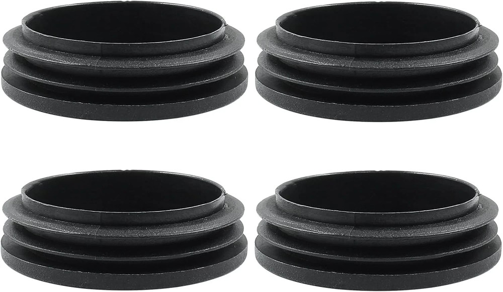4 Pack 2-1/2 Inch (63Mm) round Plastic Hole Plugs, Black Pipe Tubing End Cap for