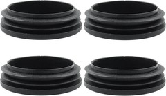 4 Pack 2-1/2 Inch (63Mm) round Plastic Hole Plugs, Black Pipe Tubing End Cap for