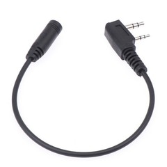 2 Pin K1 To 3.5MM Female Audio Earphone Transfer Cable For TYT For UV5R 888S