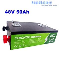 48V 50Ah LiFePO4 Solar Batteries Metal Case Lithium Battery Built-in BMS For RV