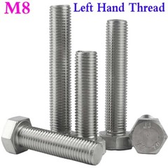 M8 – 1.25 Left Hand Thread Stainless Steel Hex Head Bolts Hex Cap Screws DIN 933