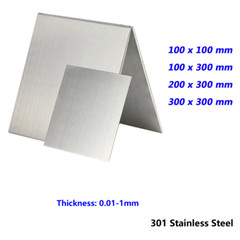 301 Stainless, Plate, Sheet 0.01mm 0.02mm, 0.1mm 0.15mm 0.2mm 0.3mm 0.6mm -1mm