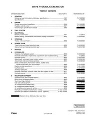 Case 9007B Excavator Service Manual Repair Shop Book