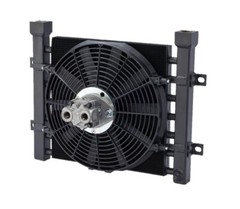 Hyd Oil Cooler DF Series 7-61 GPM 17 L x 21.25 W x 7.01 H 1 NPT 12VDC 12.5A