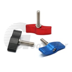 UNC1/4″ 3/8″ Clamping Thumb Screw Aluminum Tee 7/T Wing Knob Head Hand Grip Bolt