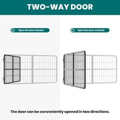 Horse Stall Gate 48″x 24″ Two Way Steel Livestock Gate & Door For Sheep Fencing