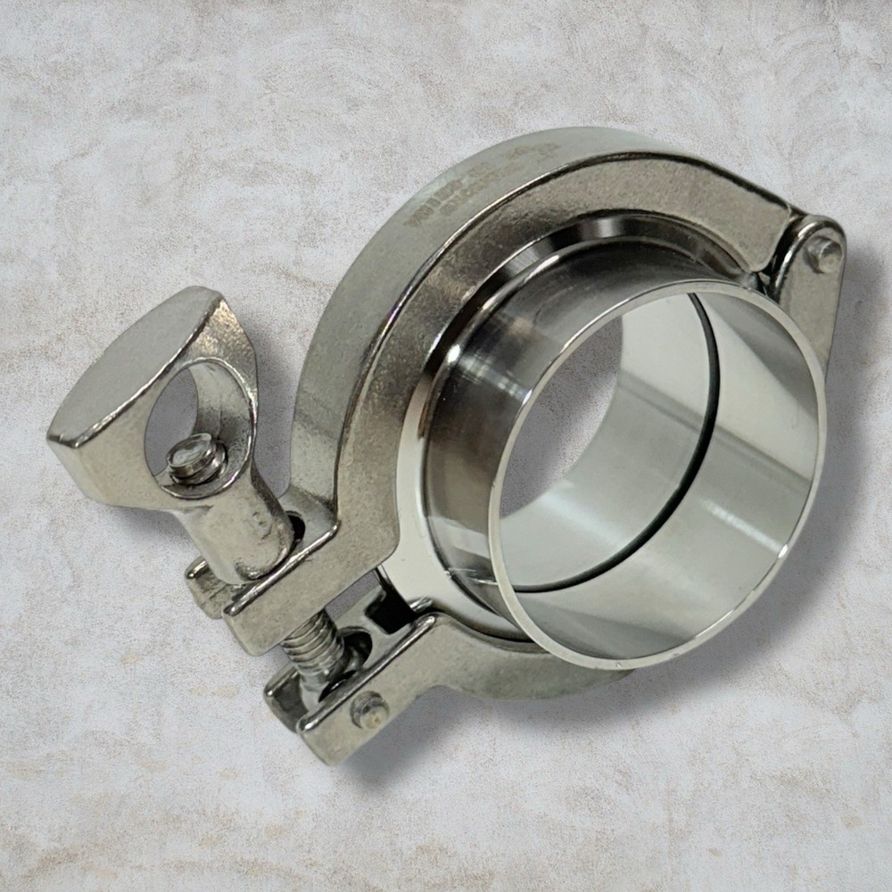 DENORD Stainless Steel Tri-Clamp (Tri-Clover Clamp) + 2 Pcs SUS304 Sanitary