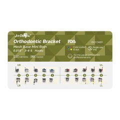 AZDENT Dental Orthodontic Brackets Mini Roth MBT 0.022/0.018″ 345Hook Mesh Base