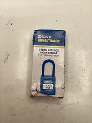 Brady 123325 Lockout Padlock, Keyed Different, Nylon, Blue, 1-3/4″H x 1-1/2″W