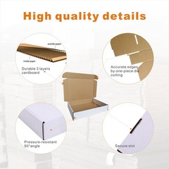 25 Pack Oyster White Corrugated Mailers 11.125×8.625×2 Inch Shipping Box