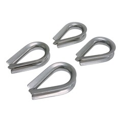 4PC 1/4″ Marine Heavy Duty Wire Rope Thimble 316 Stainless Steel Cable Protector