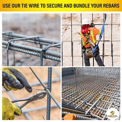 Rebar tie wire 16GA PVC yellow coated 10 rolls 3lb construction SIMBASTEEL