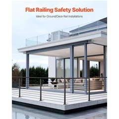Uimoso 36x2x2 In Horizontal-Hole Cable Railing Post for Decks and Stairs