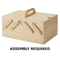 IKEA KLAMMEMACKA Desk Organizer Natural Pine Ply-Wood Sewing Box 13 ¾ x 8 ¾” NEW