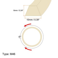 M46 Industrial Sewing Machine Belt 46″ Outer Girth Rubber Triangle V-Belt