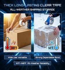 Heavy Duty Packing Tape Refills 36 Pack, 2.7 Mil Clear Packaging Tape, 1.88″ × 6