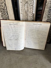 Vintage 1976 Visitors Register Guest Book Large Ledger Journal Partially Filled