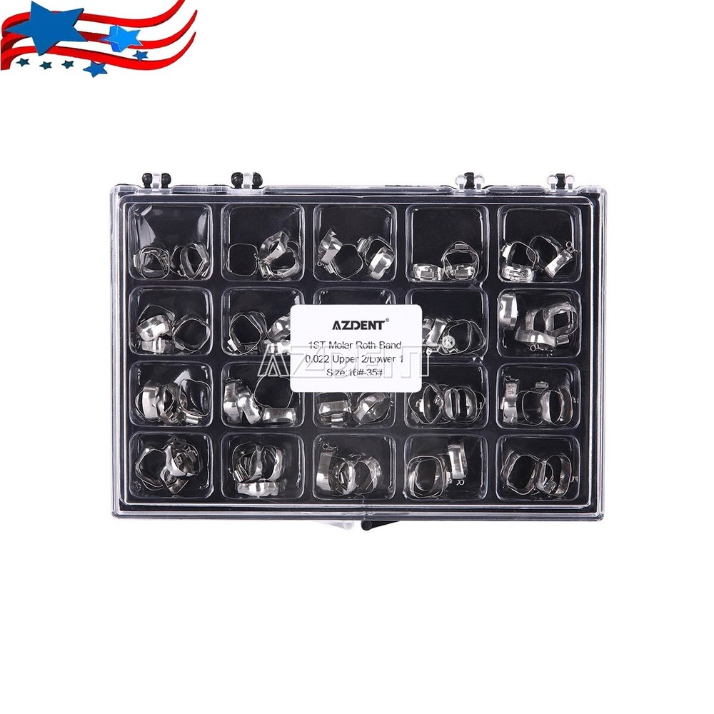 Dental Orthodontic Buccal Tubes with Band Roth 022 1st Molar 16#-35# U2L1 Metal