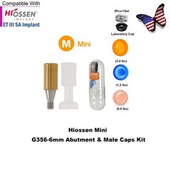 US Locator Overdenture Abutment & Male Cap Inserts Kit for Hiossen R/M Platform