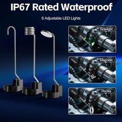 8LED IP67 Borescope Camera 10M/32.8Ft Flexible Cable 1080P HD 4.3 Inch Display