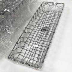 Lot of 6 Hubert Foodservice Wire Baskets 23.5″x7.5″x2″ Silver Tapered Urban Link
