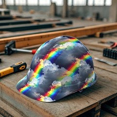 Rainbow in the Clouds – 16″ x 48″ Hydrographic Film Hydro Dipping