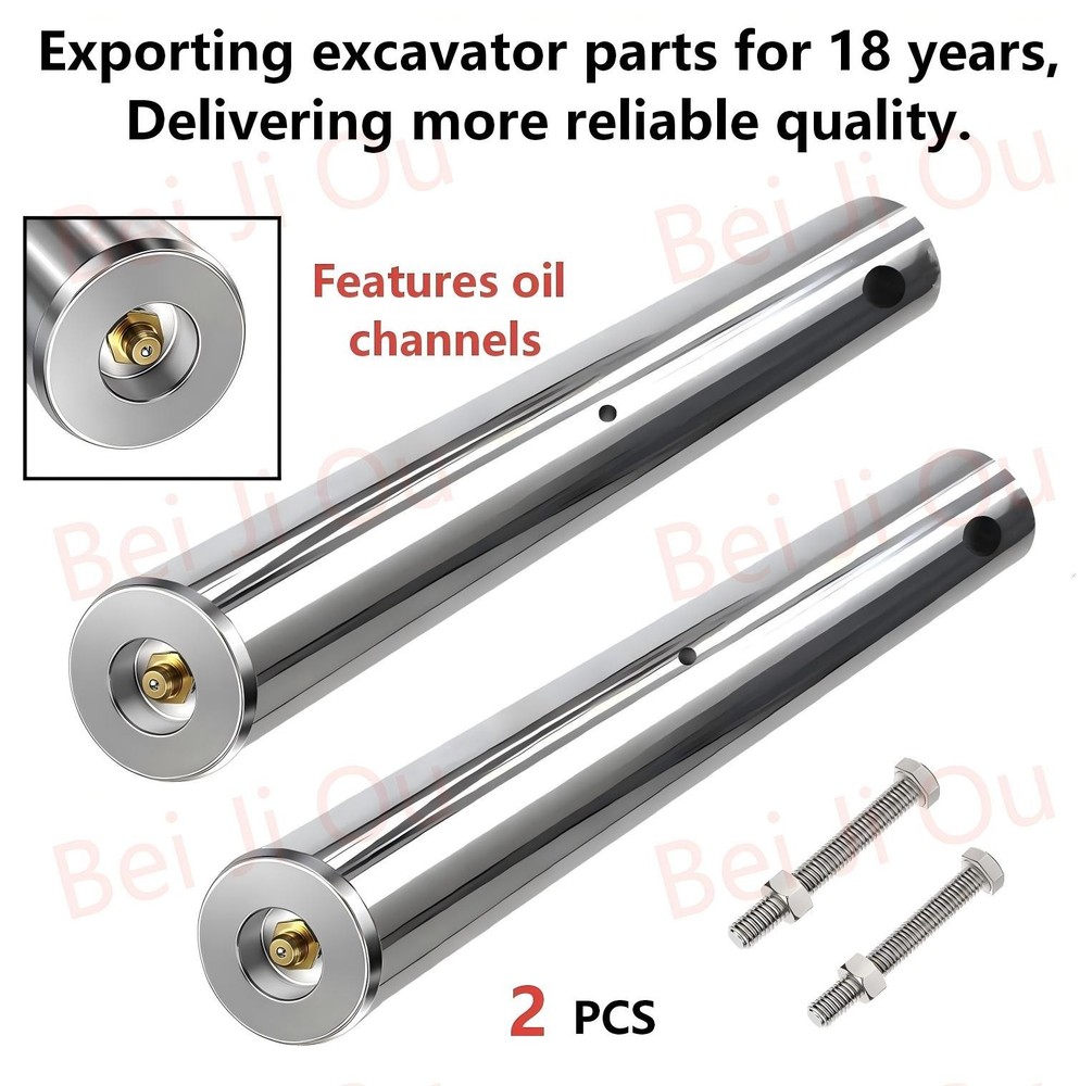 1 Pair of New Mini Excavator Bucket Pins 30mm X 200mm Long ，With grease nipple.