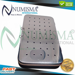 OPHTHALMIC STERILIZATION BOX STAINLESS STEEL 6” x 10” inches with Silicone Pad