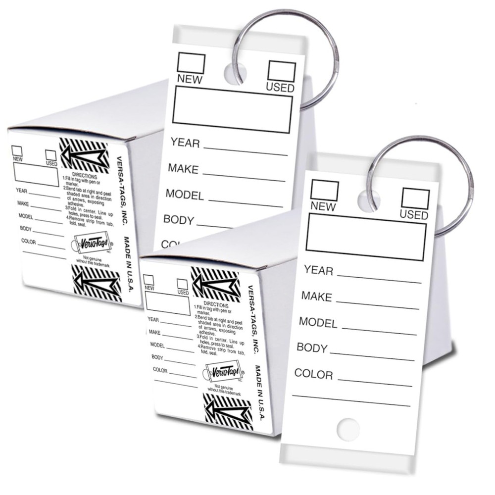 Versa-Tags Two Packs of 250 Dealership Key Tags Bulk – Genuine Versa-tag Key …