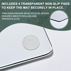 Tempered Glass Chair Mat 48″ x 32″,1/5″ Thick for Office Desk,Rolling Chair M…