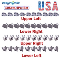 40pc Dental Buccal Tubes Orthodontic brackets 1st Molar 2nd Roth/MBT Non-Convert