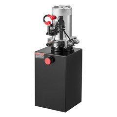 Uimoso 10 Quart Single Acting Hydraulic Pump for Dump Trailer DC 12V Power Unit