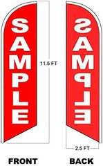 FRESH SQUEEZED LEMONADE Windless Swooper Flag Feather Banner Sign 2.5×11.5 Ft yb
